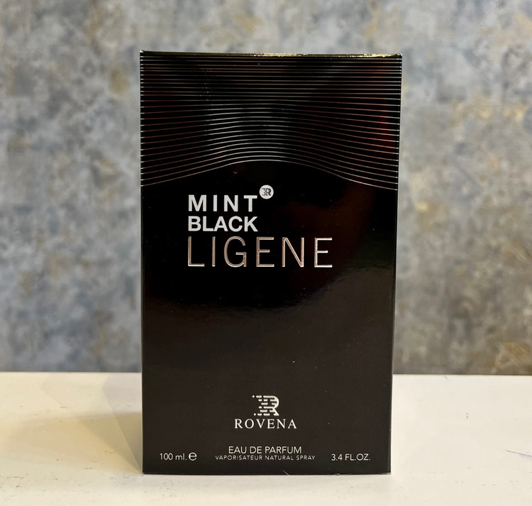 ادوپرفیوم عطر ادکلن مردانه شرکتی روونا مدل مینت بلک لیجن رایحه مون بلان لجند حجم ۱۰۰ میل